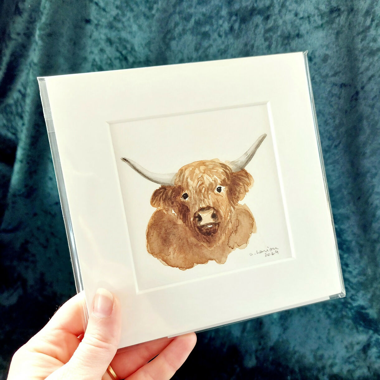 Original Watercolour_Highland Cow (6)