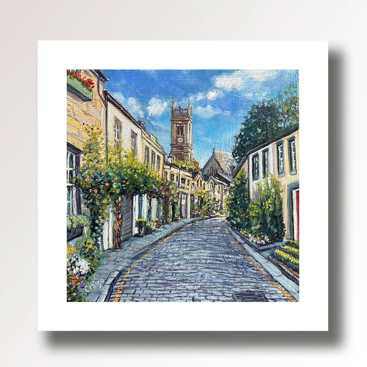 Circus Lane, Stockbridge, Edinburgh print, from original painting by Scottish Artist Craig Seaton Bell or Craigo