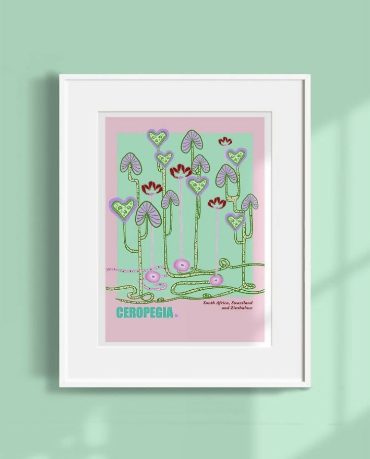 Ceropegia Art Print - Unframed