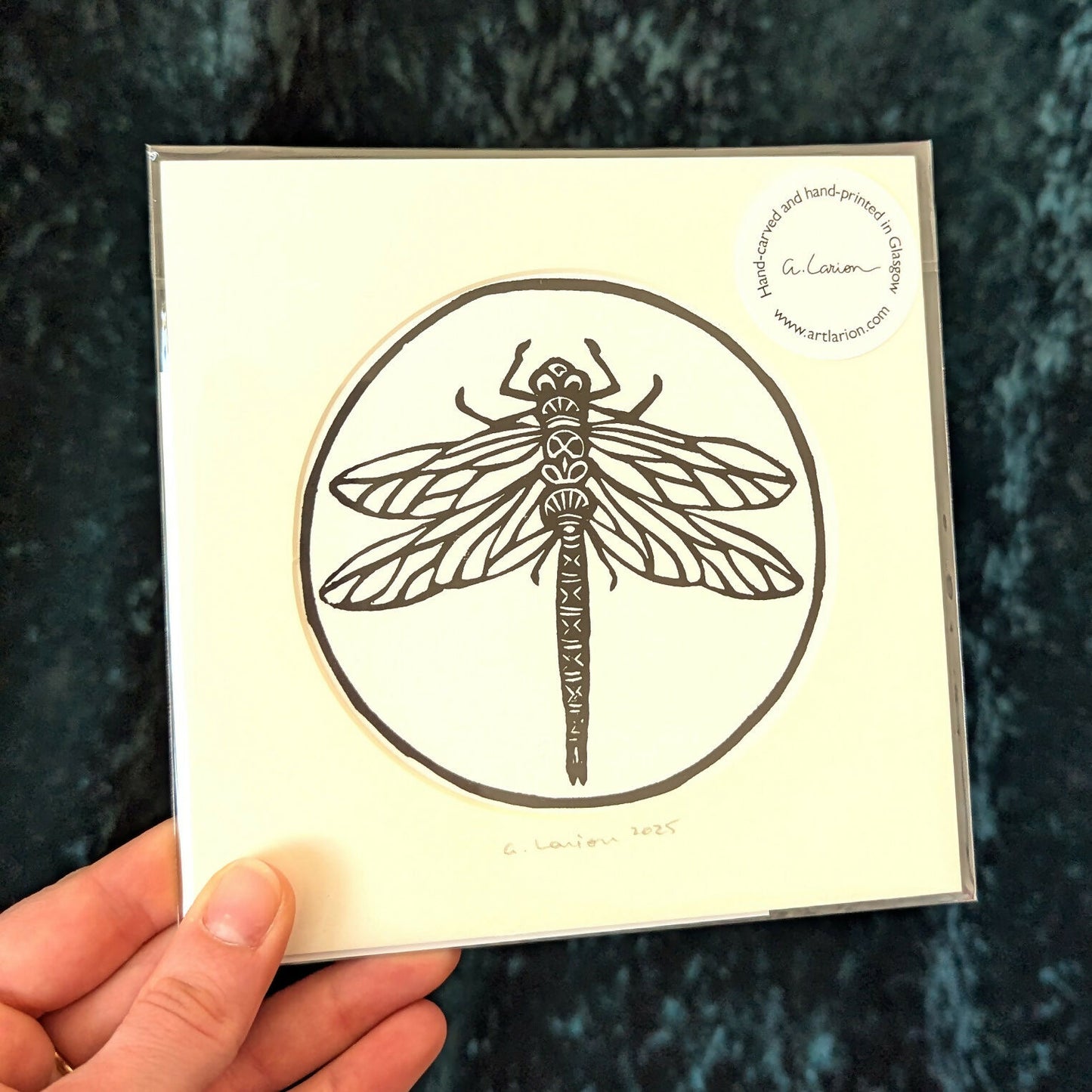 Dragonfly Linocut Print (6)