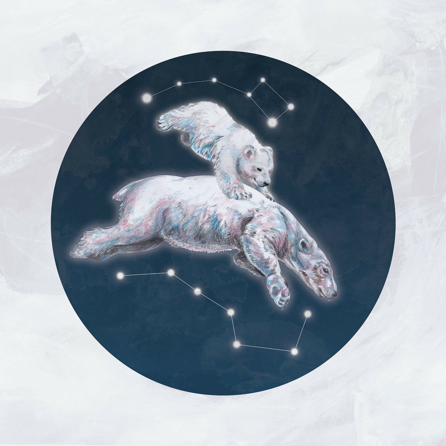 Great Bear & Little Bear - Mounted Giclee Print