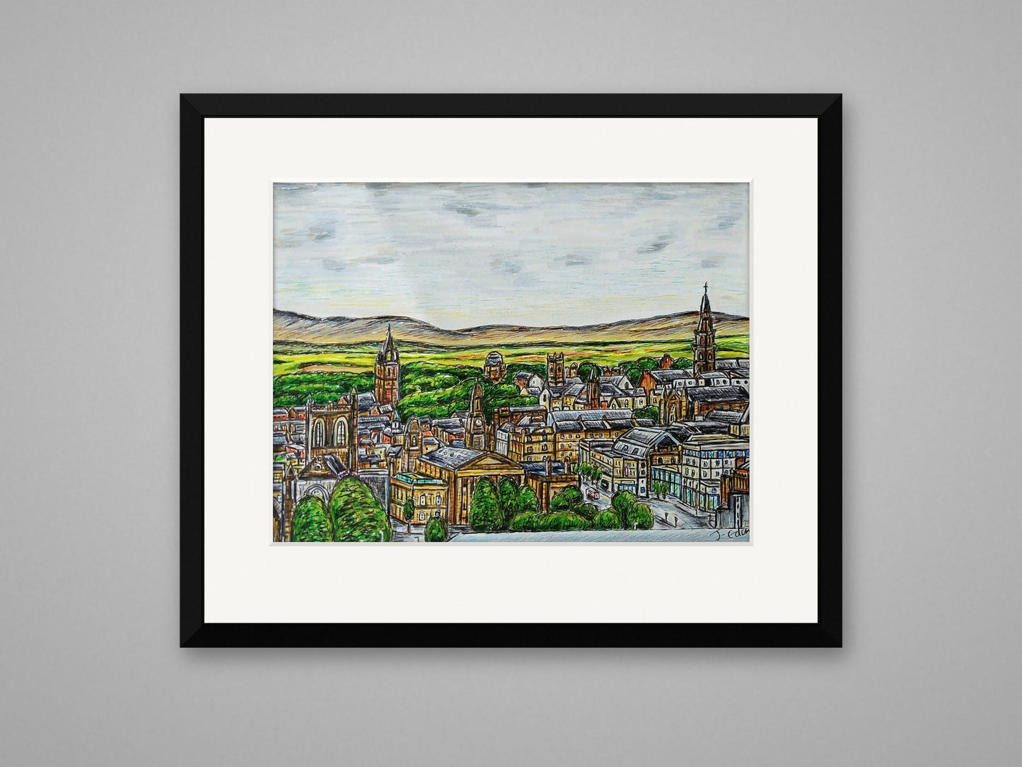 Paisley Skyline, Framed Art Print