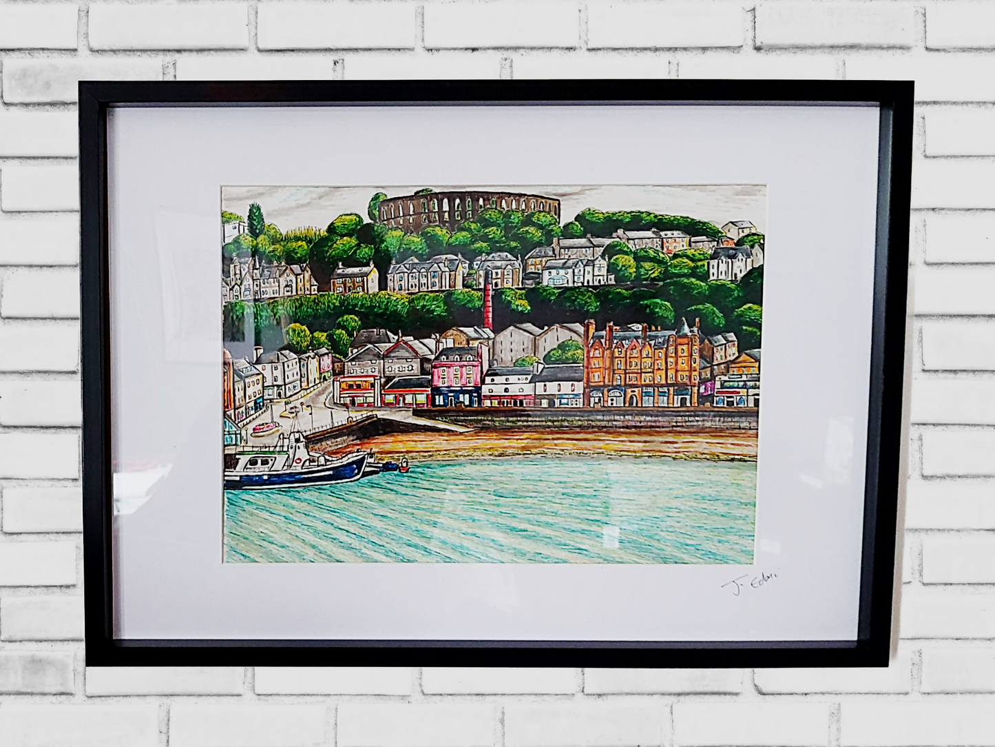 Oban Waterfront, Framed Giclee Art Print