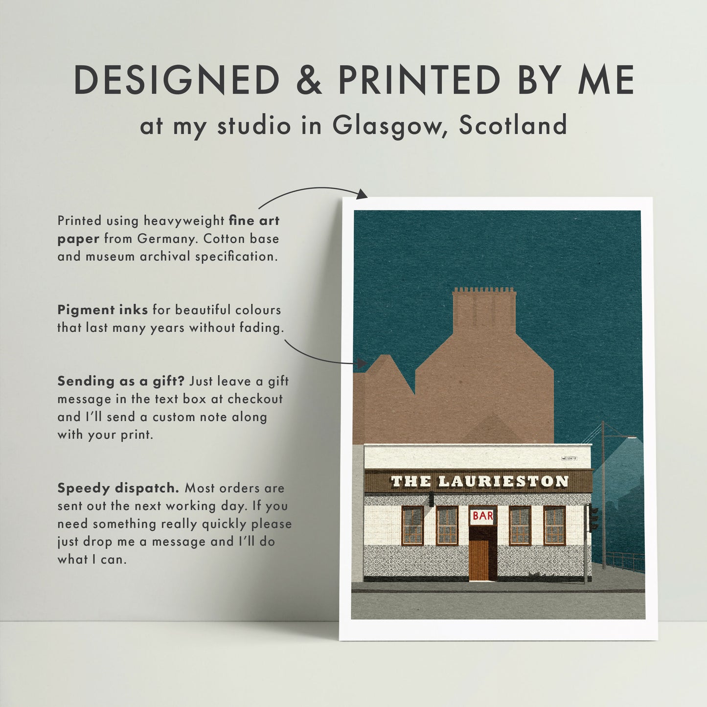 The Laurieston Bar Glasgow Art Print