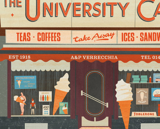 The University Cafe Art Print