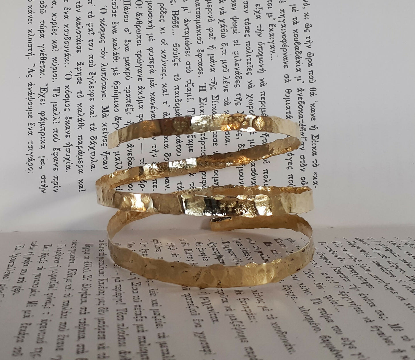 Hammered Bangle brass/copper #5