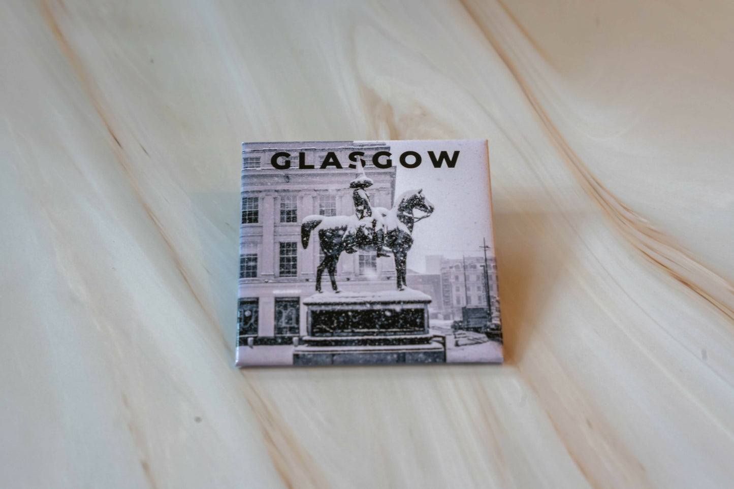 Frozen Duke, Glasgow Photo Fridge Magnet | Scottish Photography Souvenir