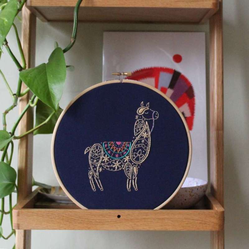 Llama Embroidery Kit