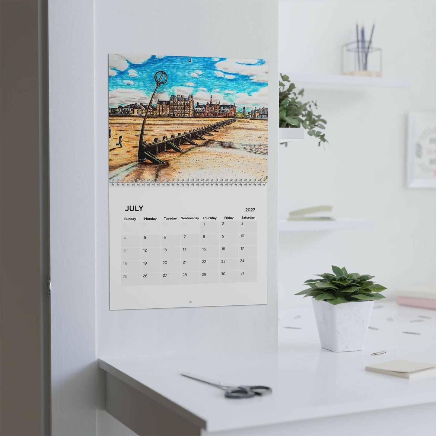 Scotland 2027 A4 Wall Calendar