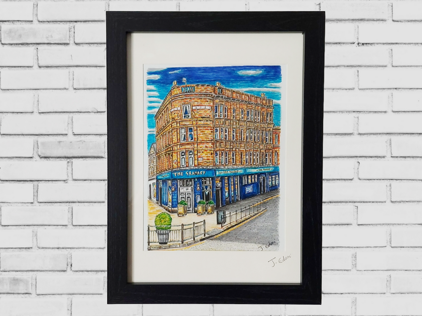 The Granary Pub Glasgow Framed Art Print