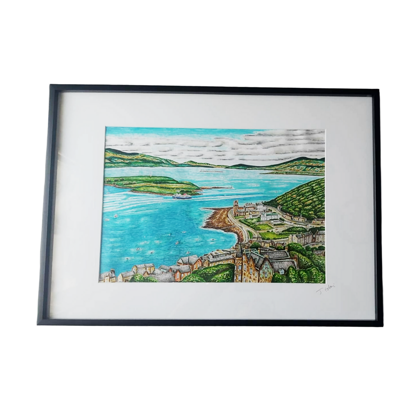 A2 Original Oban, Scotland Framed Art