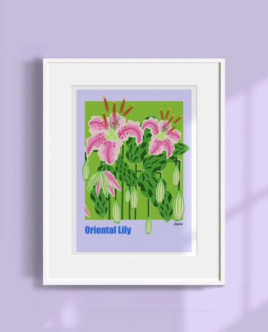 Oriental Lily Art Print - Unframed