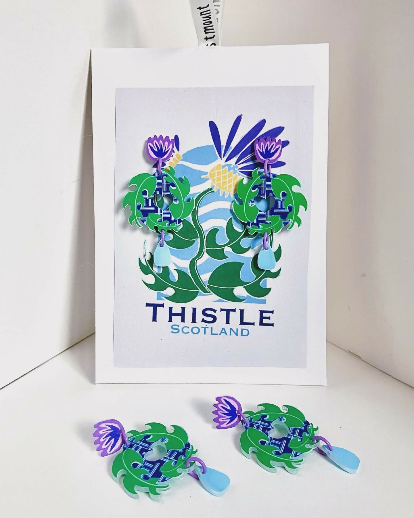 Thistle Illustration Earrings