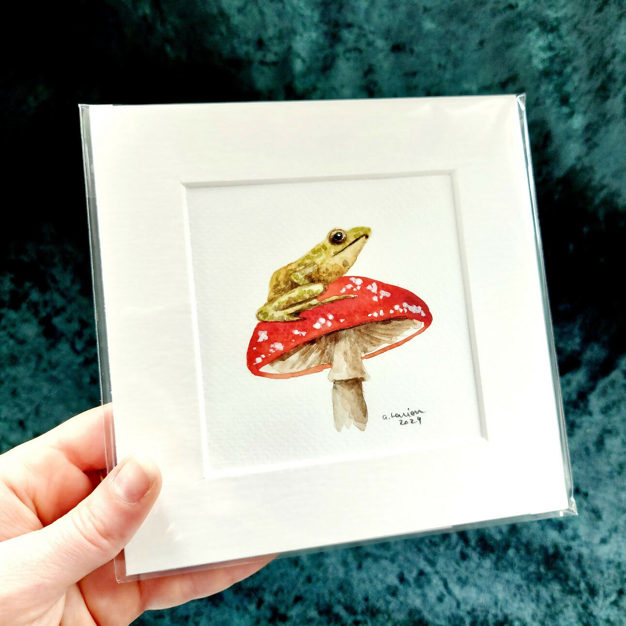 Original Watercolour_Toad on Toadstool (6)
