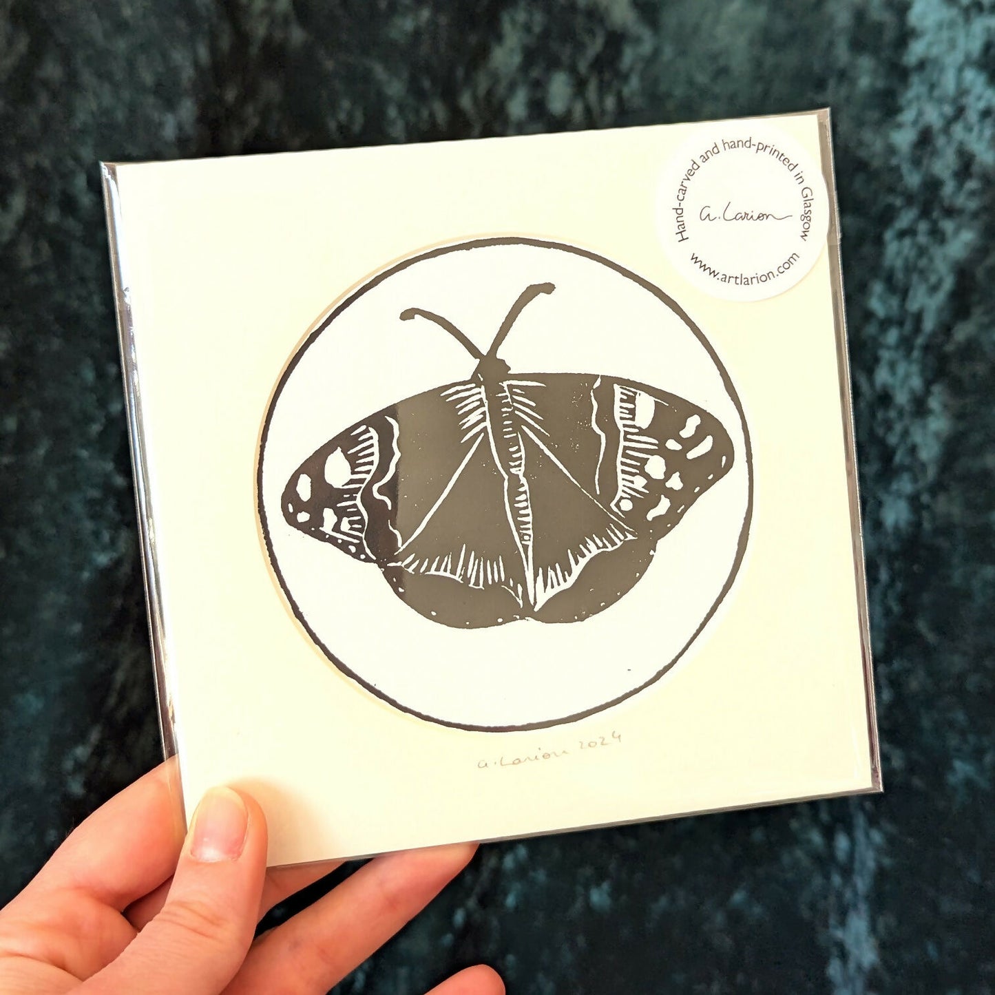 Moth Linocut Print (6)