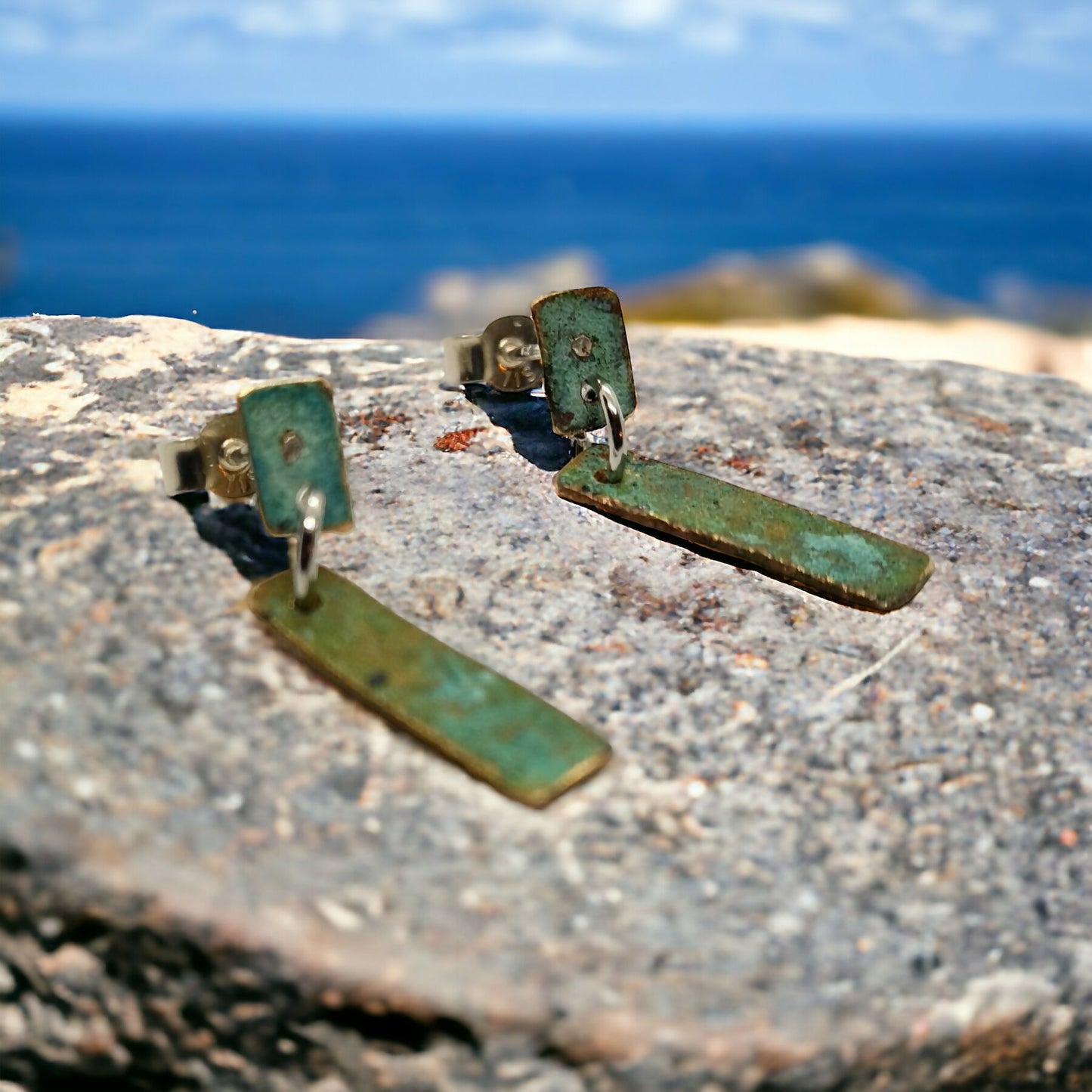 Drop earrings, Geometric Found-beneath