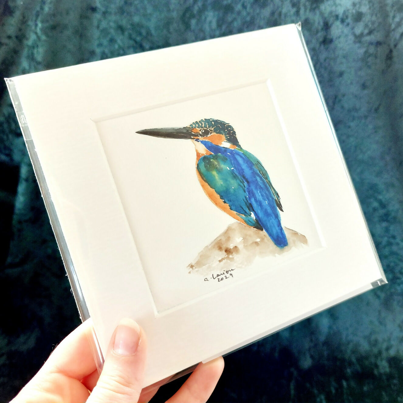 Original Watercolour_Kingfisher back (6)