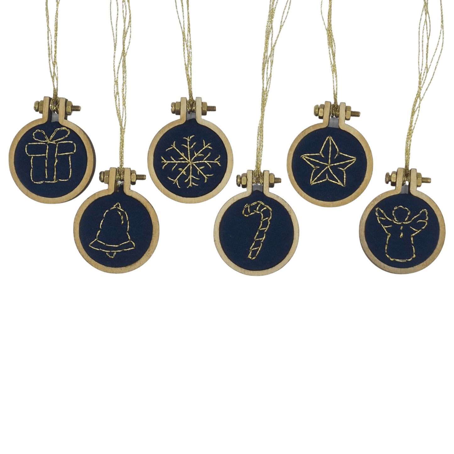 Christmas Wine Charm Embroidery Set