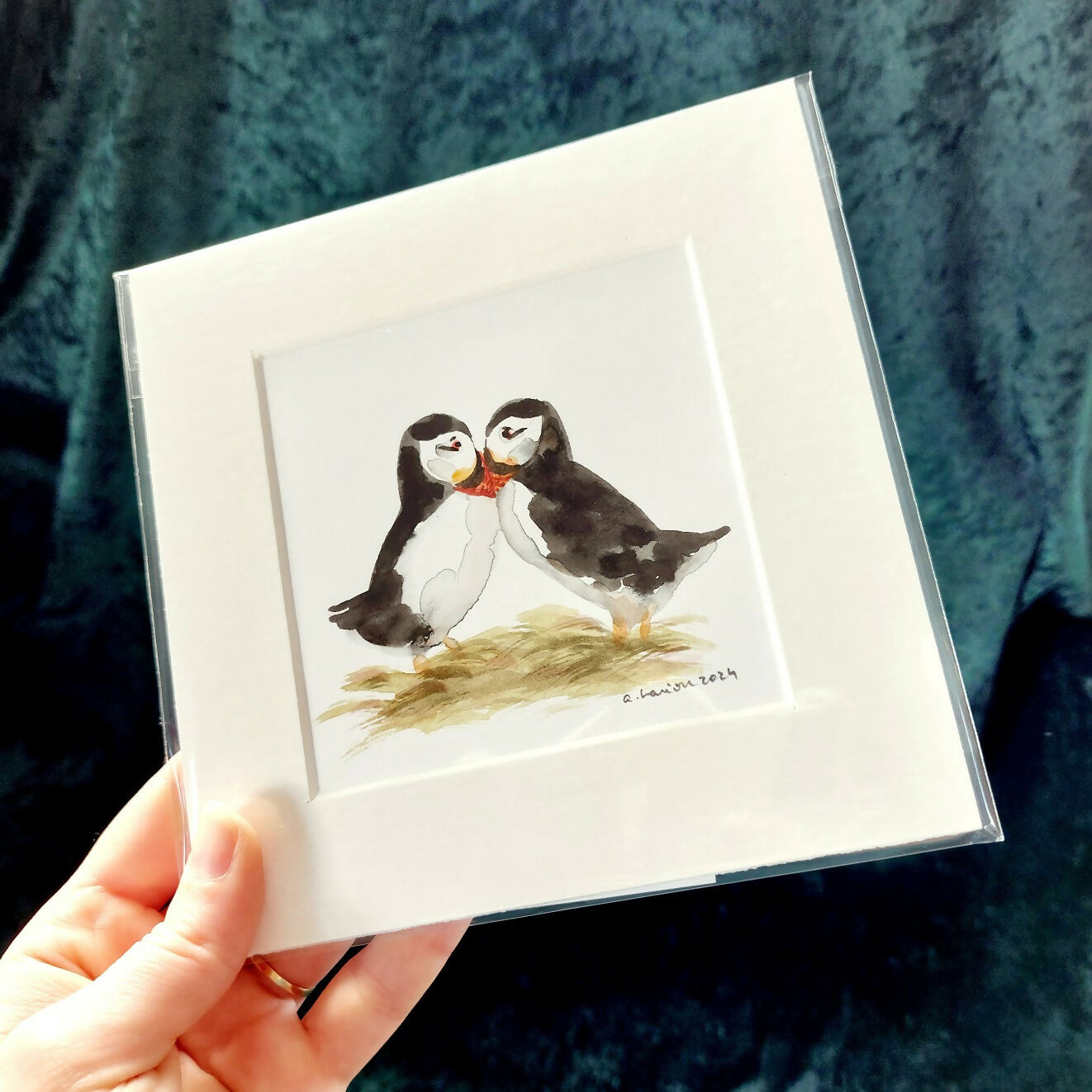 Original Watercolour_Puffins (6)