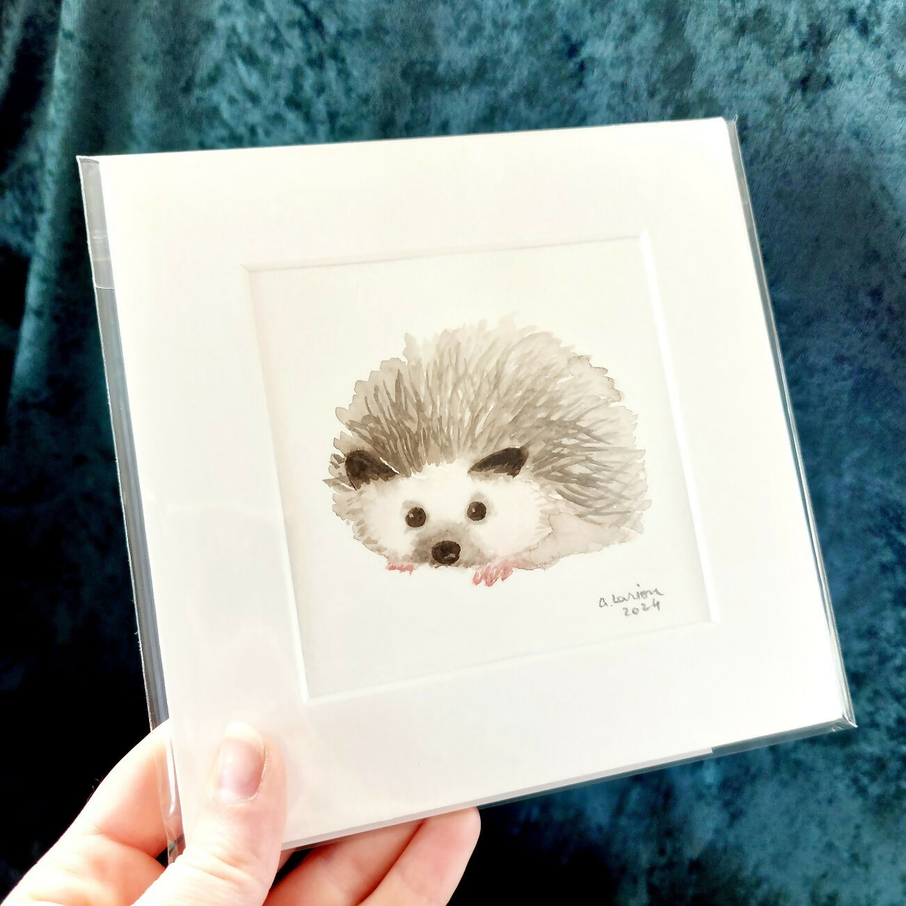 Original Watercolour_Hedgehog (6)