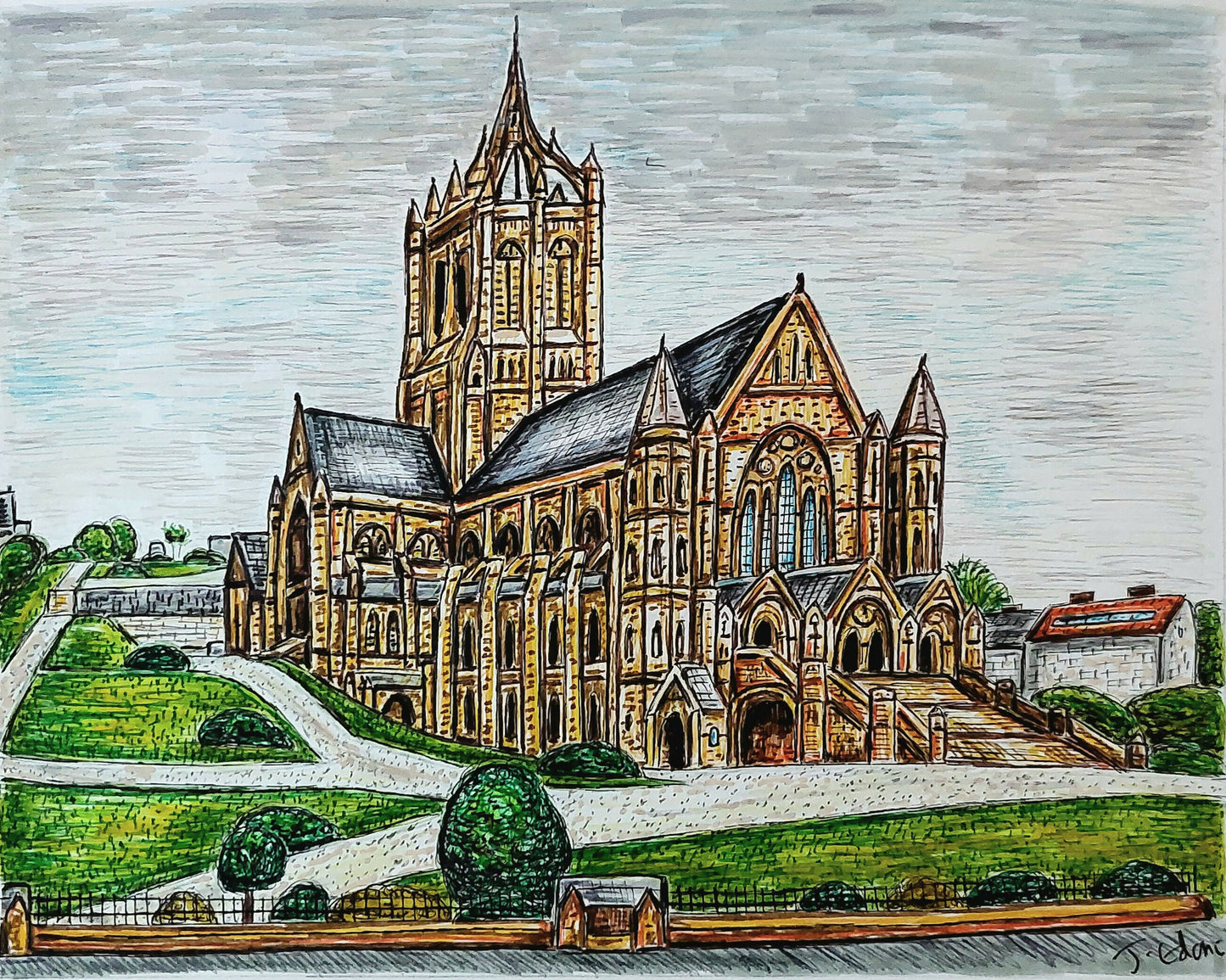 Paisley Coats Memorial Church, Framed Art Print
