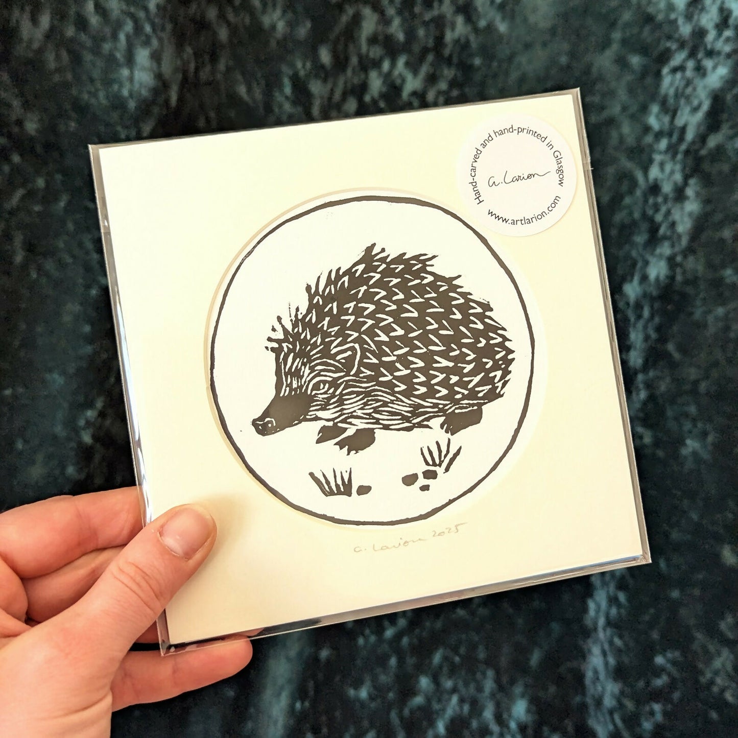 Hedgehog Linocut Print (6)