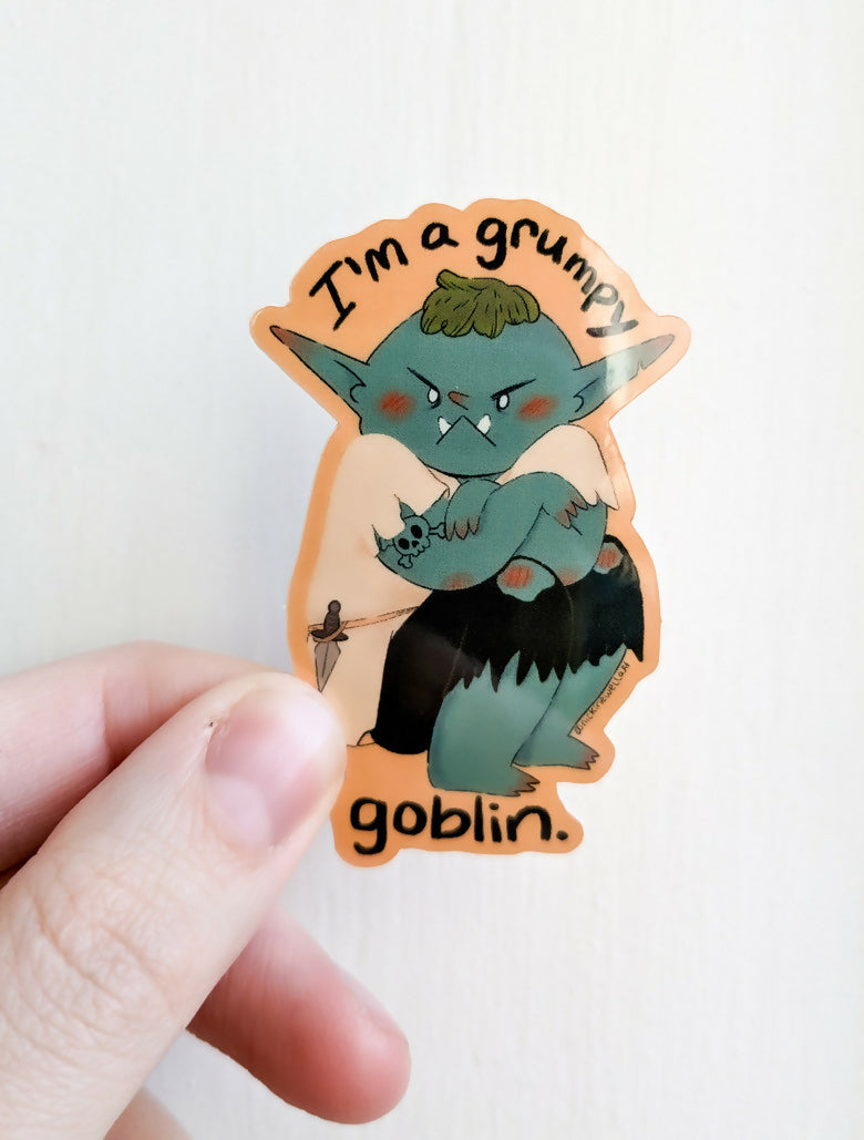Grumpy Goblin Vinyl Sticker