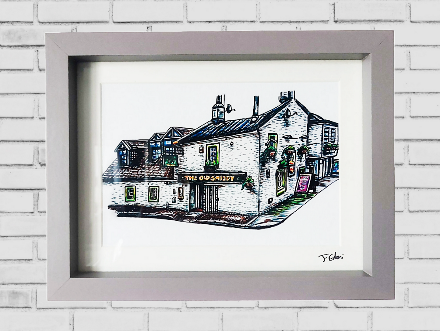 Glasgow Old Smiddy Pub Art Print