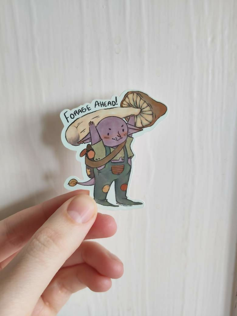 Forage Ahead Goblin Vinyl Sticker