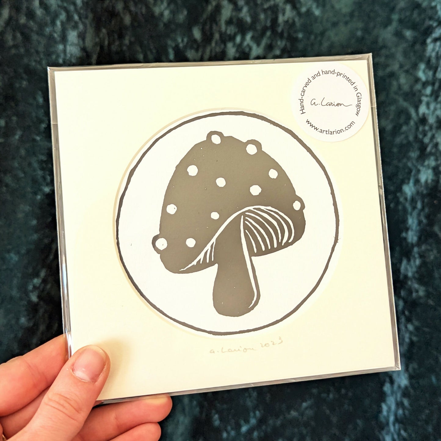 Toadstool Linocut Print (6)