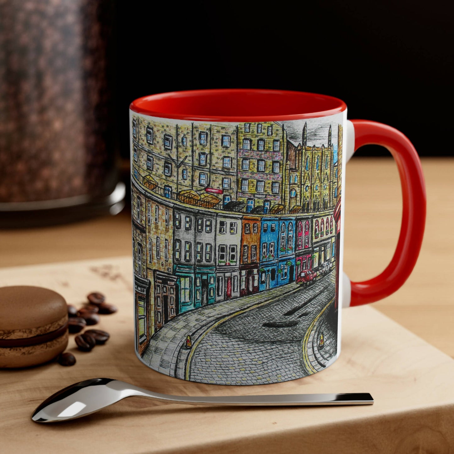 Ceramic 11oZ Edinburgh Mug- Victoria Street Art Design