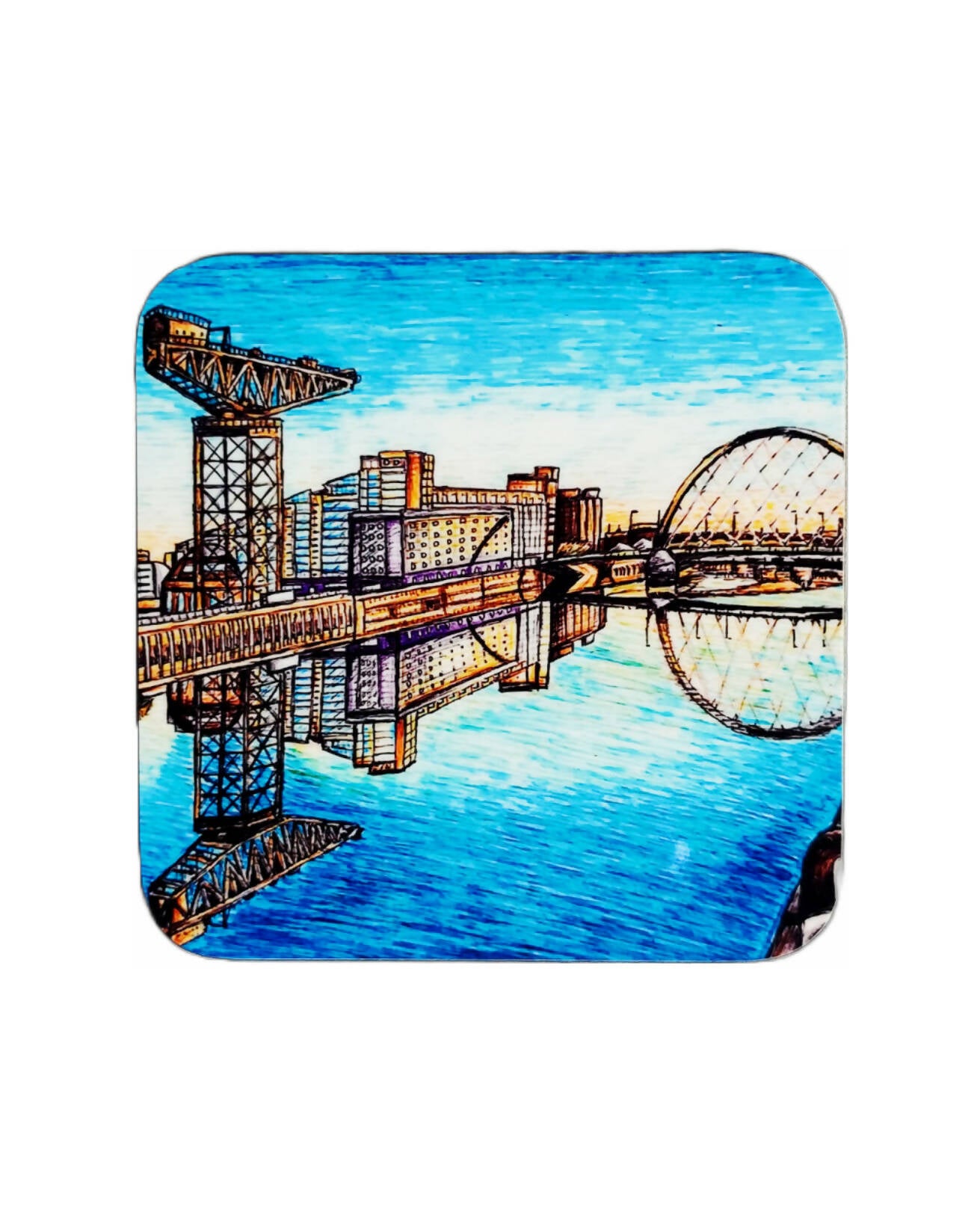 Handcrafted Glasgow Art Coasters