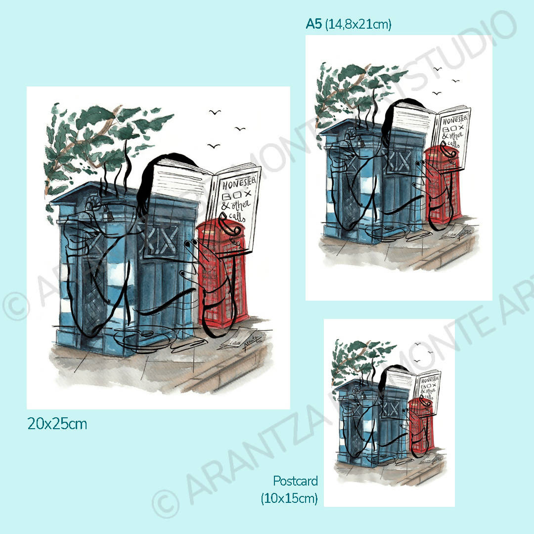 HonesTEA box and other calls - art print