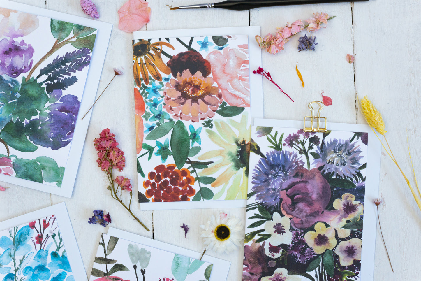 Blank Floral Greetings Cards