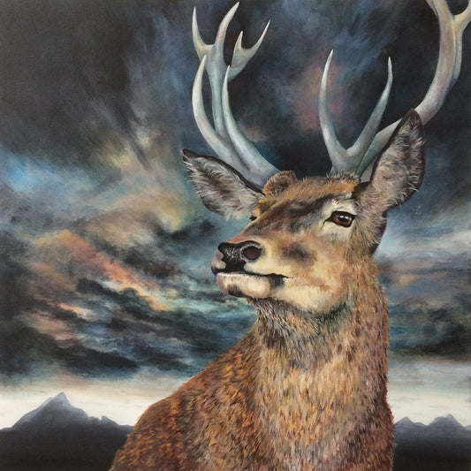 West Coast Stag - Mounted Giclee Print