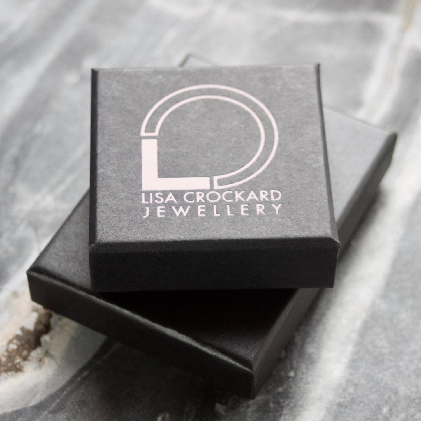 LINEAR Oxidised Silver & Gold Keum Boo Square Drop Earrings