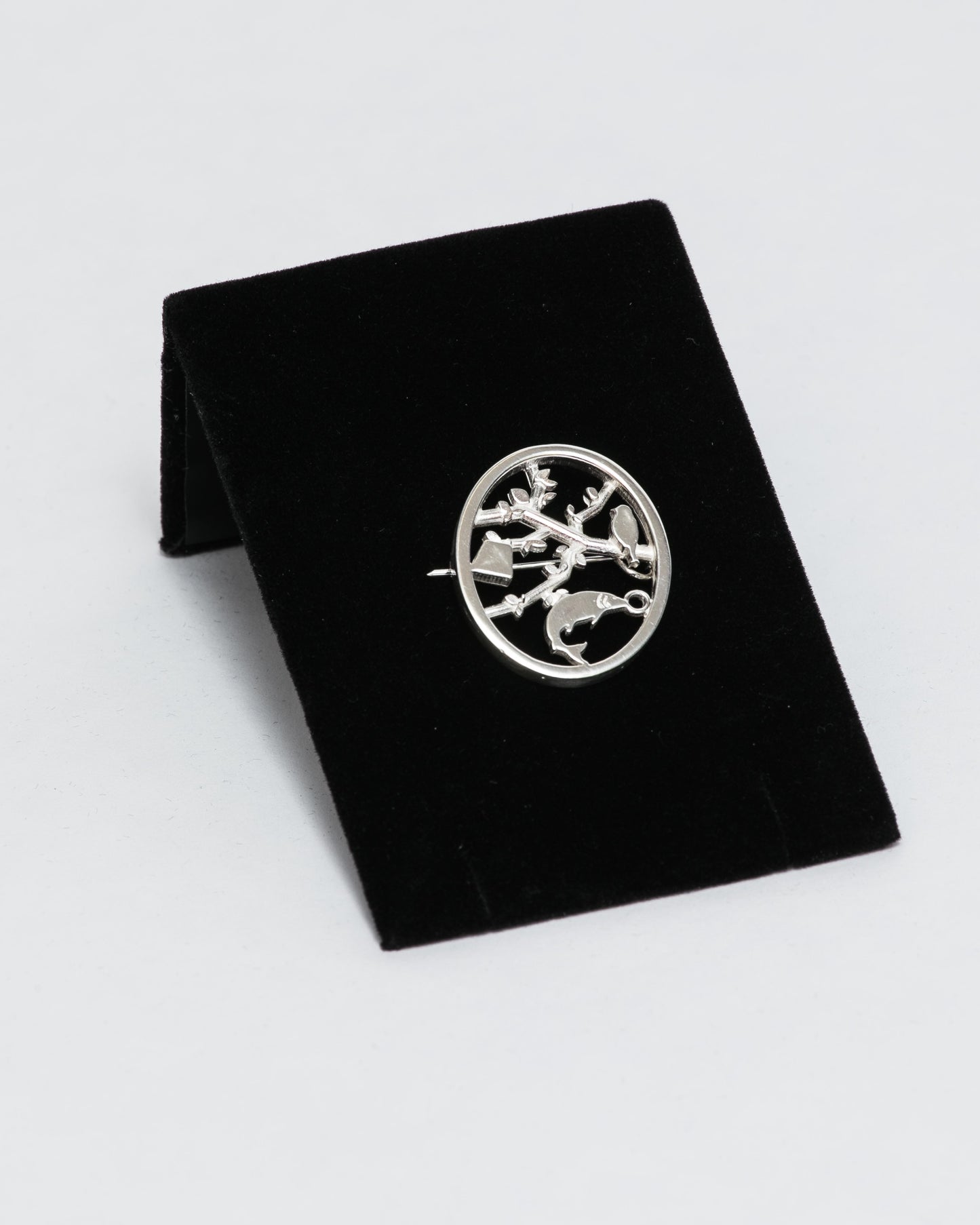 Glaschu (Glasgow Coat of Arms) Sterling Silver Pendant or Brooch