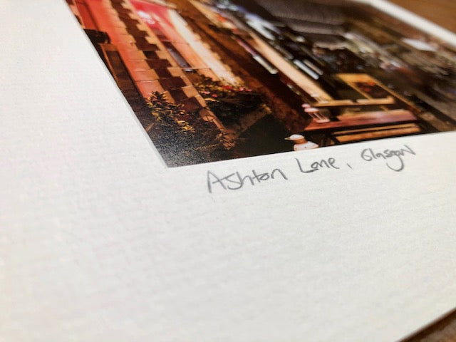 Ashton Lane signed mounted print