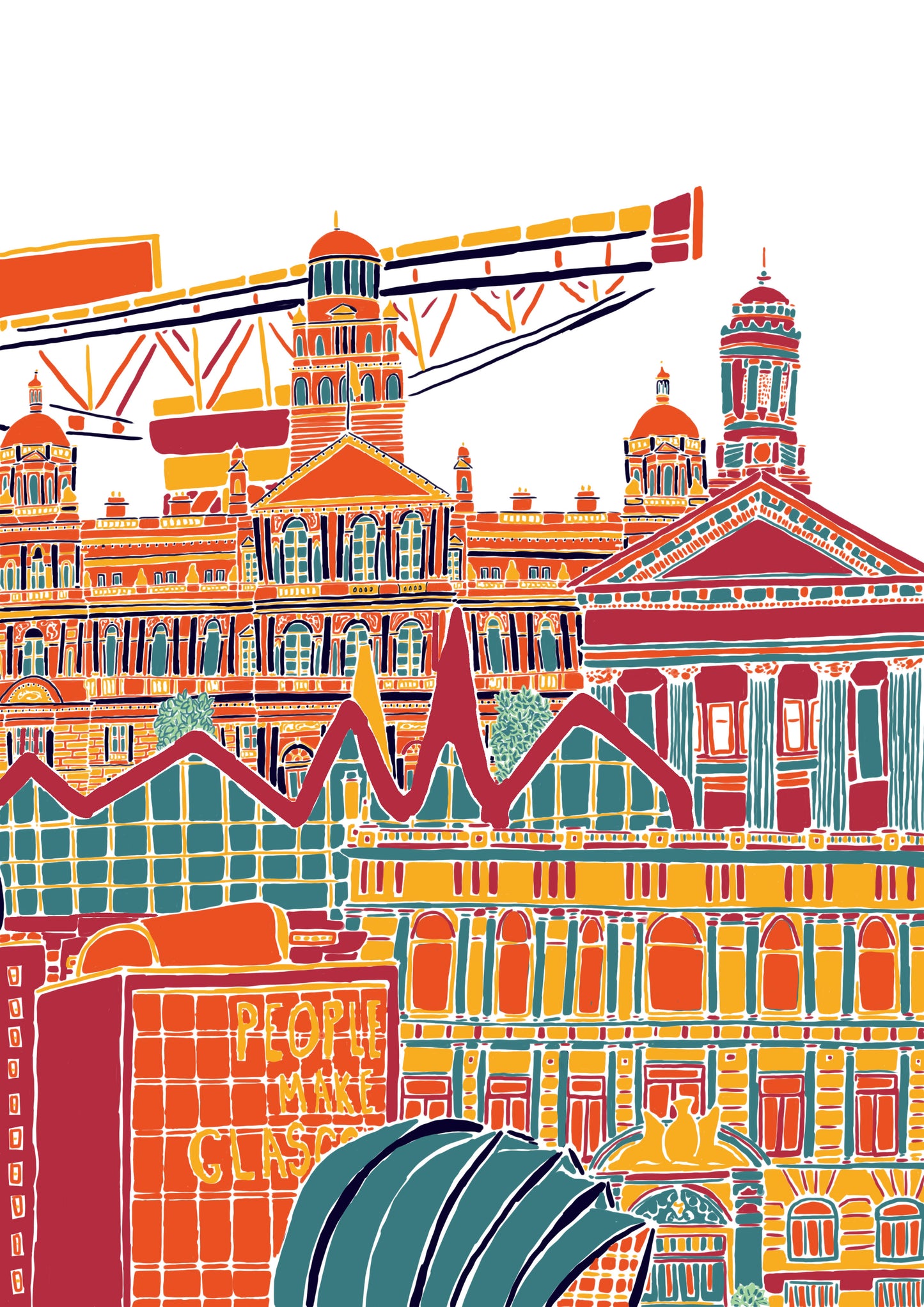 Print of Glasgow City Centre