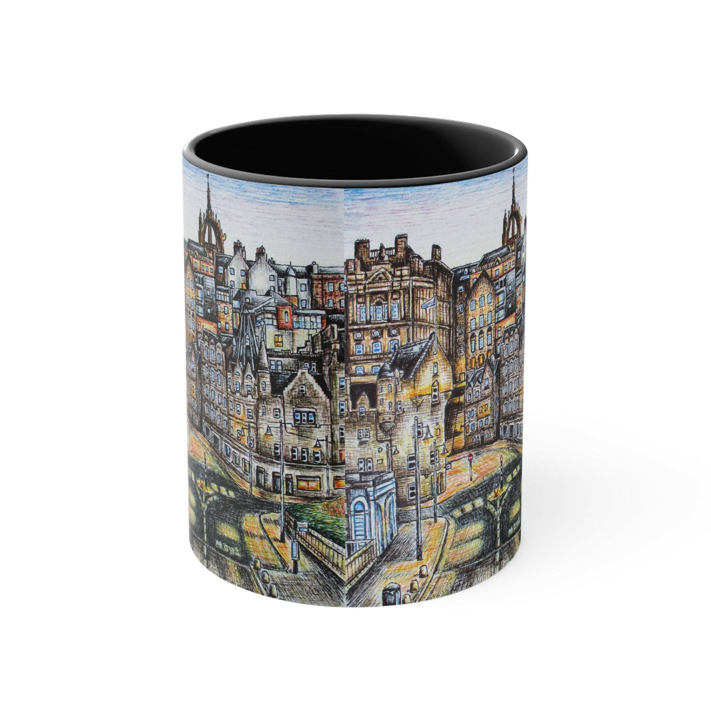 Ceramic 11oZ Edinburgh Mug- Old Town Art Design