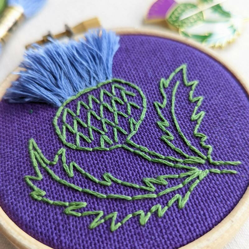Scottish Thistle Embroidery Kit