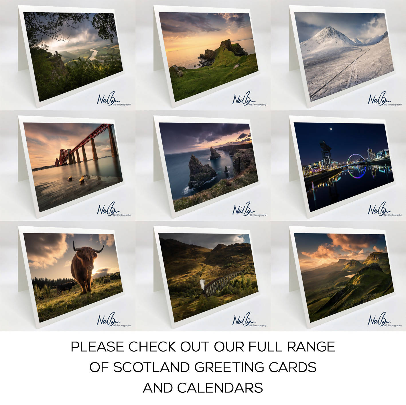 Glen Coe & Aonach Eagach Ridge - Scotland Greeting Card - Blank Inside