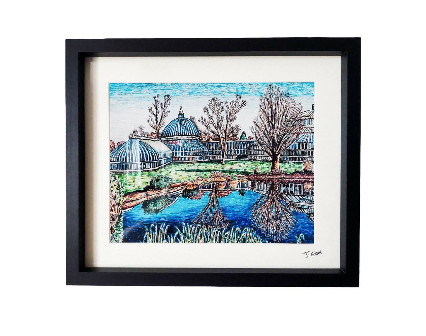 Framed Glasgow Giclee Art Print- Botanical Gardens