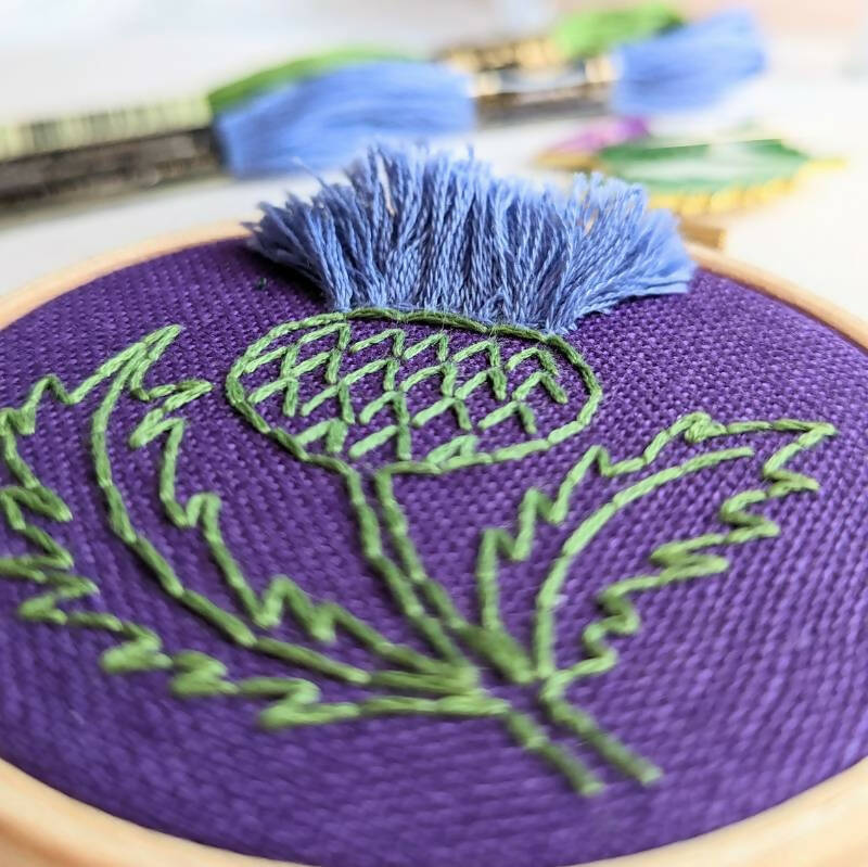 Scottish Thistle Embroidery Kit