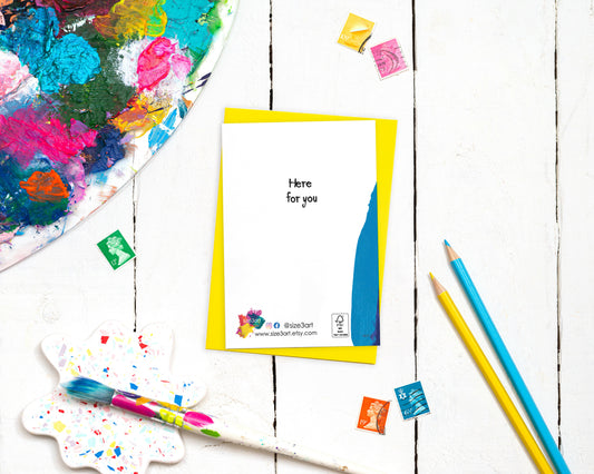 Thinking of You Card | Friendship Card | Colourful Rainbow | Modern Sympathy Card