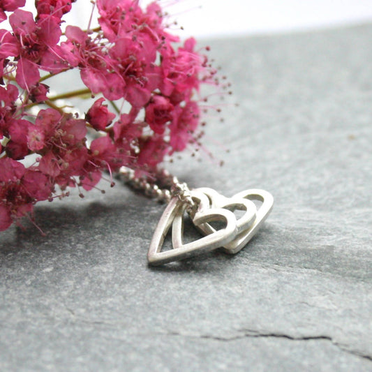 Sterling silver hearts necklace