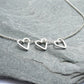 Sterling silver hearts necklace
