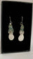 Sterling silver paisley pattern drop earrings