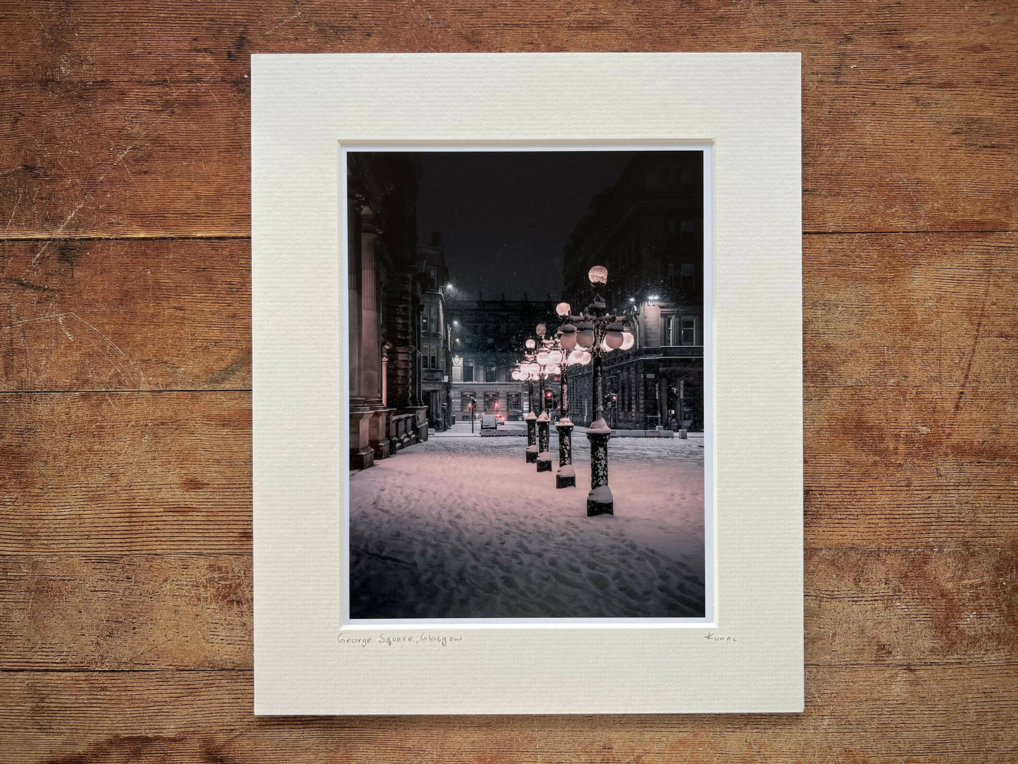 A freezing view Glasgow city chambers fine art print