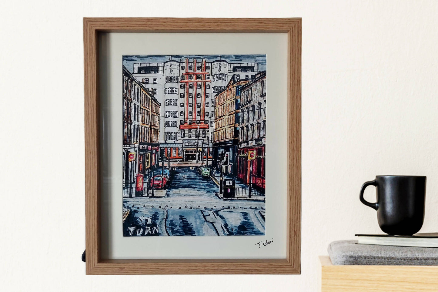 Framed Glasgow art Print- Beresford Building